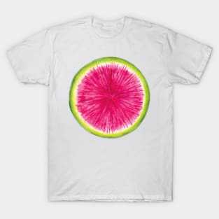Watermelon Radish Pattern - Bright colourful veggies T-Shirt